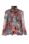 TEAM LAYER Blouse - Grey Floral