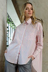 IT'S THE BUSINESS Shirt - Pink Stripe