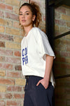 CASUALLY COOPER T-Shirt - WHITE/BLUE