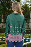 NEW WORLD BORDER Shirt - Green/Pink