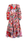 AFTERNOON V Dress - Pink Floral