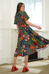 SWIRL STORY Dress - FLOWERS