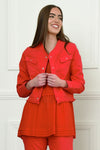 ONE-STOP CROP Jacket - RED