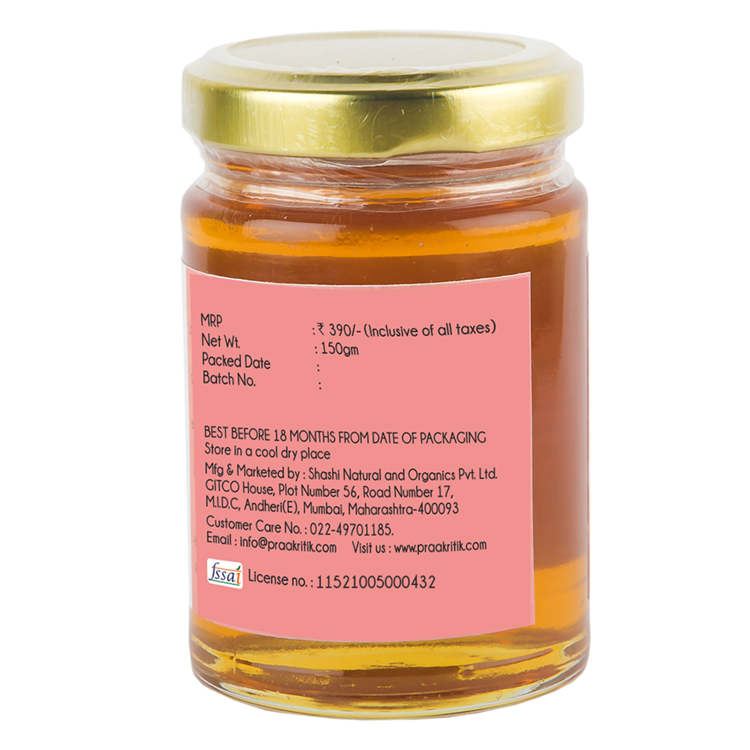 Acacia Honey - 150g - Natural