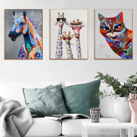 tableau-animaux-multicolore