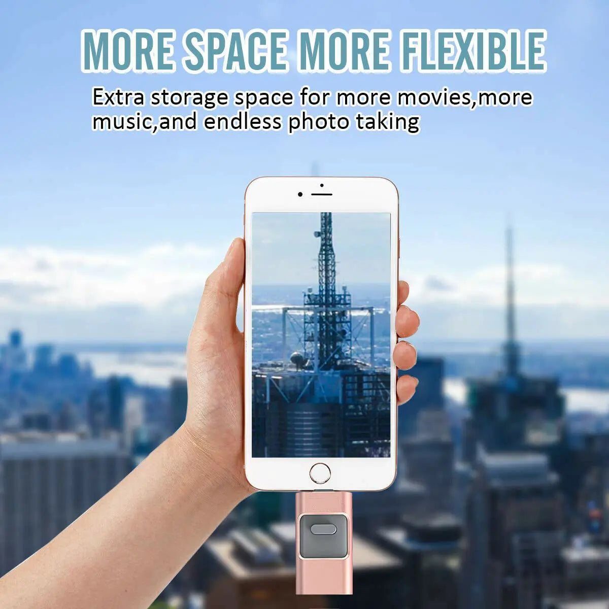 4 in 1 iPhone USB Flash Drive OTG 128GB 256GB 512GB Pendrive 3.0 USB Flash Drive For iPhone /Android/Tablet /PC/Mac 4 in 1 IOS Type-c USB Micro USB