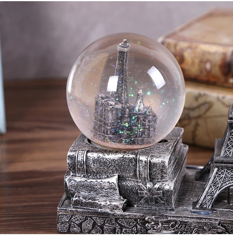 Retro Paris Crystal Ball Creative Decoration Wine Cabinet Decoration Home Living Room Desktop Small Ornament