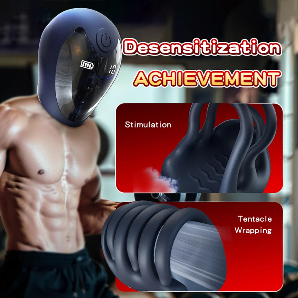Automatic Massage Masturbator for Men Penis Training Vibrator Glans Trainer Stimulator Massager Lasting Delay Endurance