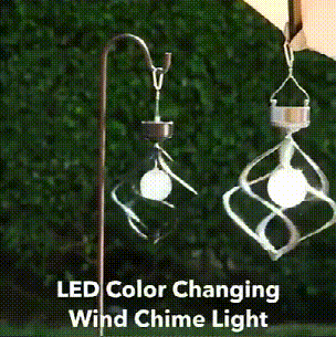 New LED Color Changing Solar Wind Chime Light