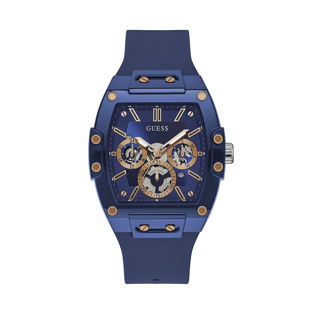 trend blue silicone strap chronograph watch gw0203g7