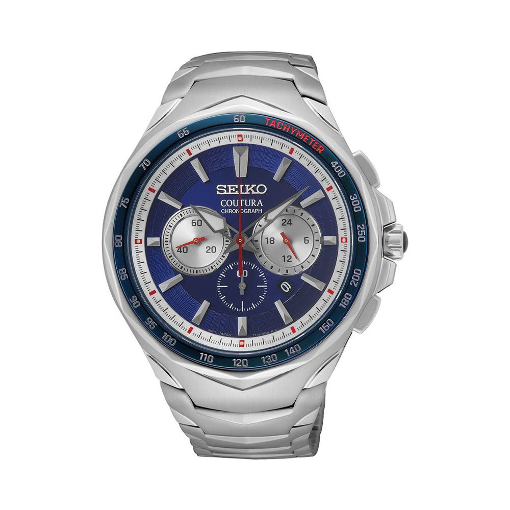 SEIKO COUTURA CHRONOGRAPH GENTS STAINLESS STEEL BLUE DIAL BRACELET WAT –  The WatchFactory™