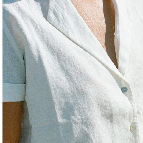 white linen shirt