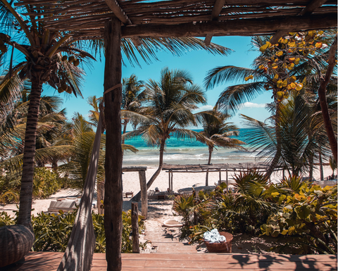 tulum view of beach