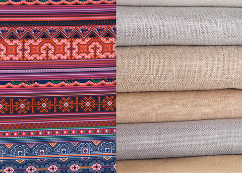 variety of fabrics 