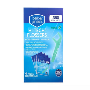 Berkley Jensen Mint Hi-Tech Flossers, 4 Pack 90 Count Each (360 Total) - WBM MART
