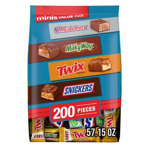 3.57 lbs bag - Snickers, Twix & More Minis Halloween Chocolate Candy Bars - WBM MART