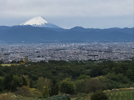 ワイナリーからの富士山（10月25日撮影）