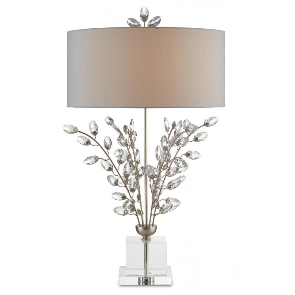 Currey 6000-0727 Forget-me-not Silver Table Lamp Table Lamps - Clear|Silver