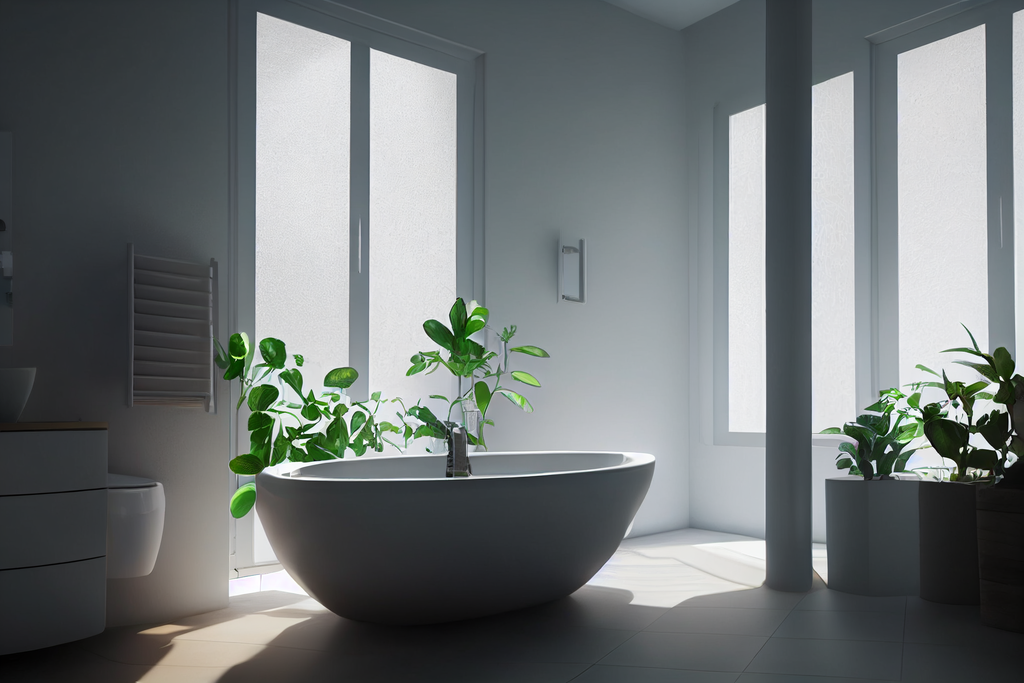Toilet Room with Refreshing Plants | Sweeties Pawprints