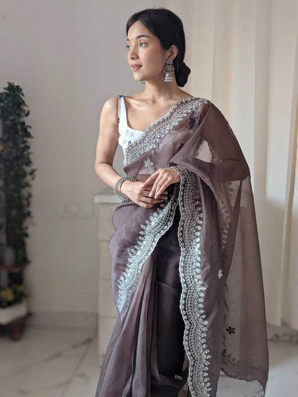 Silver Sarees Saree Blouse - Buy Silver Sarees Saree Blouse online in India