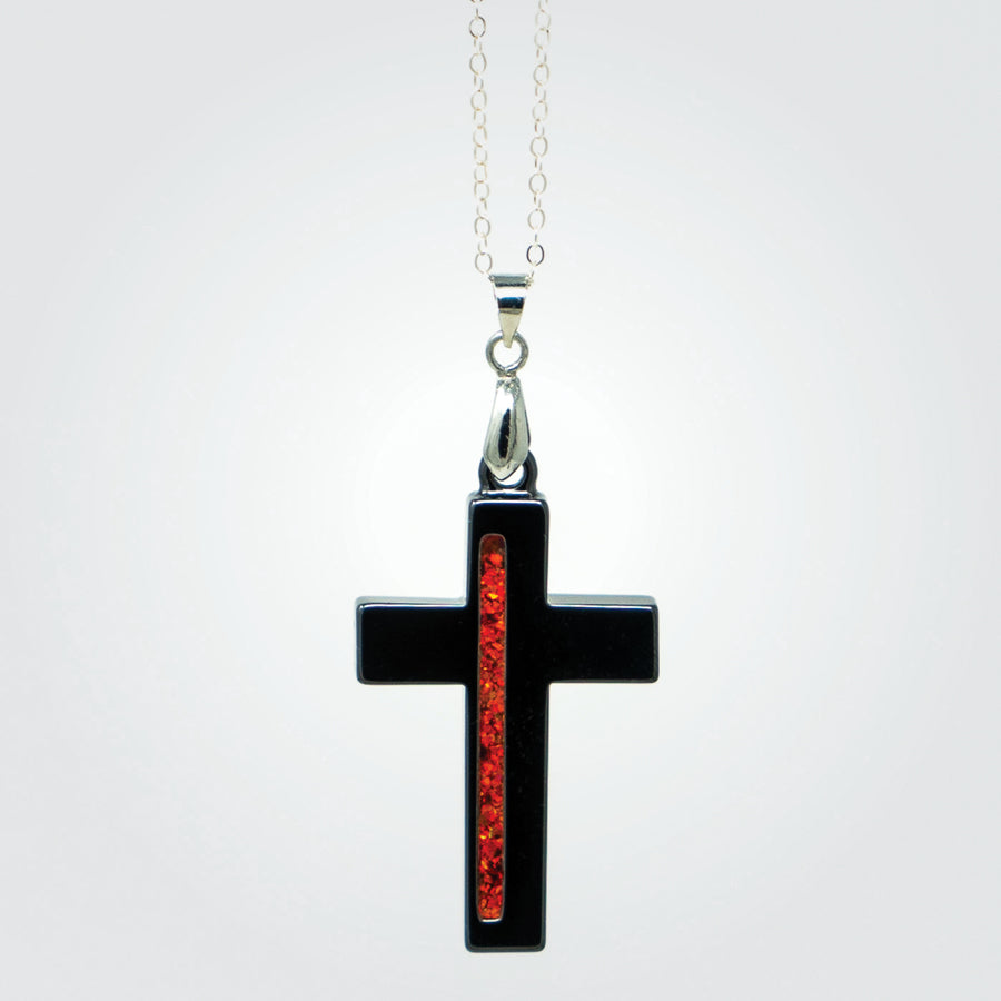 MATTHEW 6:33 Black Cross and Nail Necklace with Bible Verse, Stainless  Steel Curb Chain – North Arrow Shop