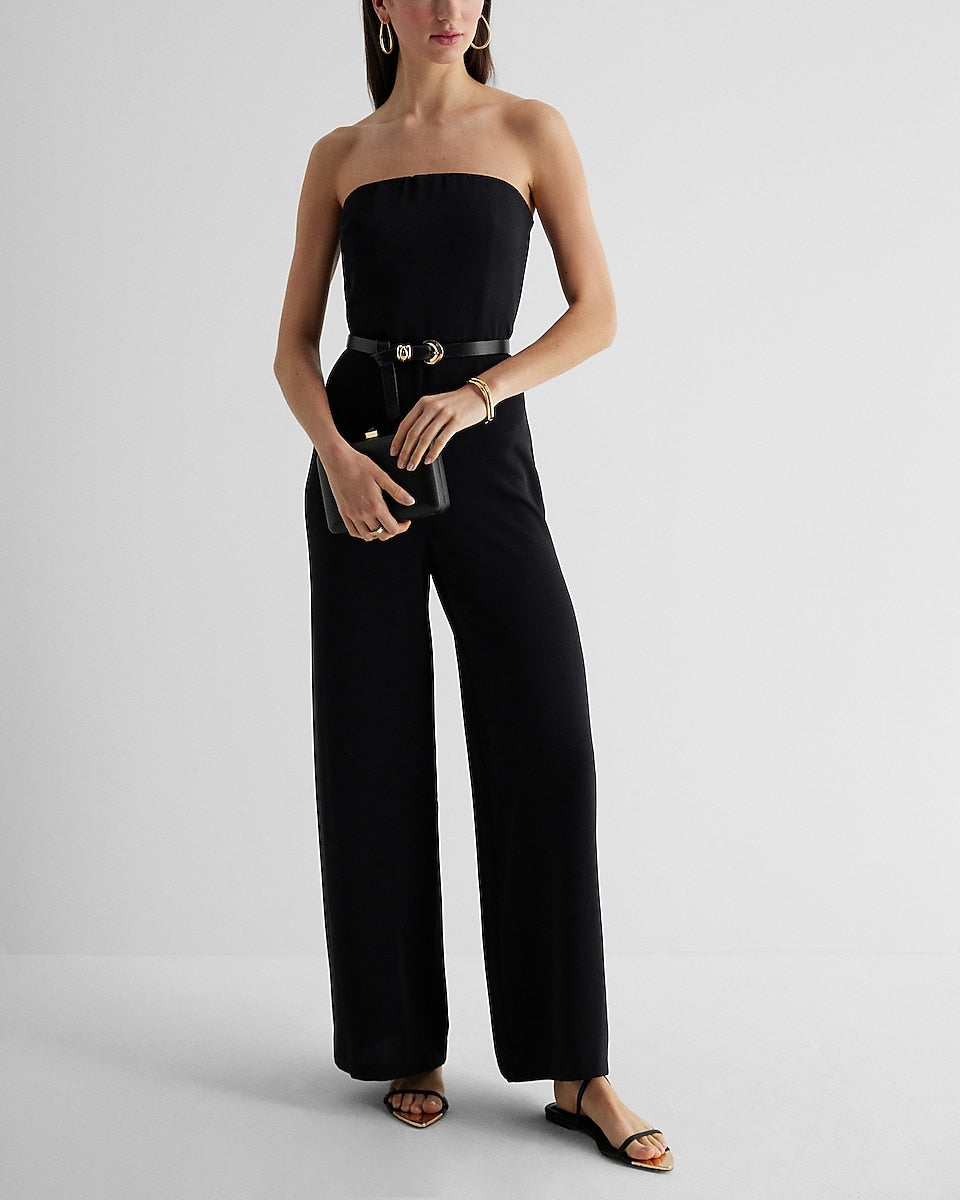 Gorgeous Wide Leg Jumpsuit In Black