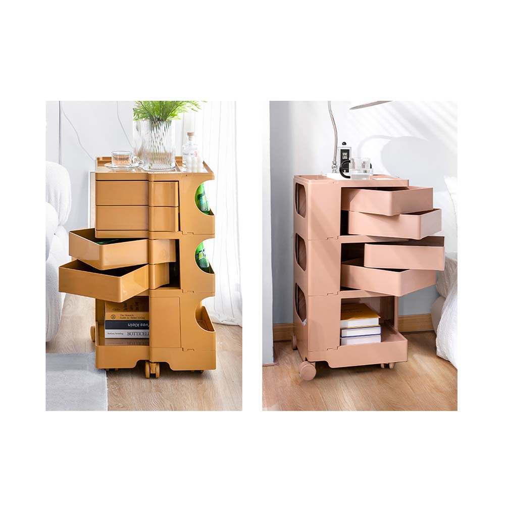 5-Tier Craft Trolley | Multipurpose Storage Cart - White - Image 7