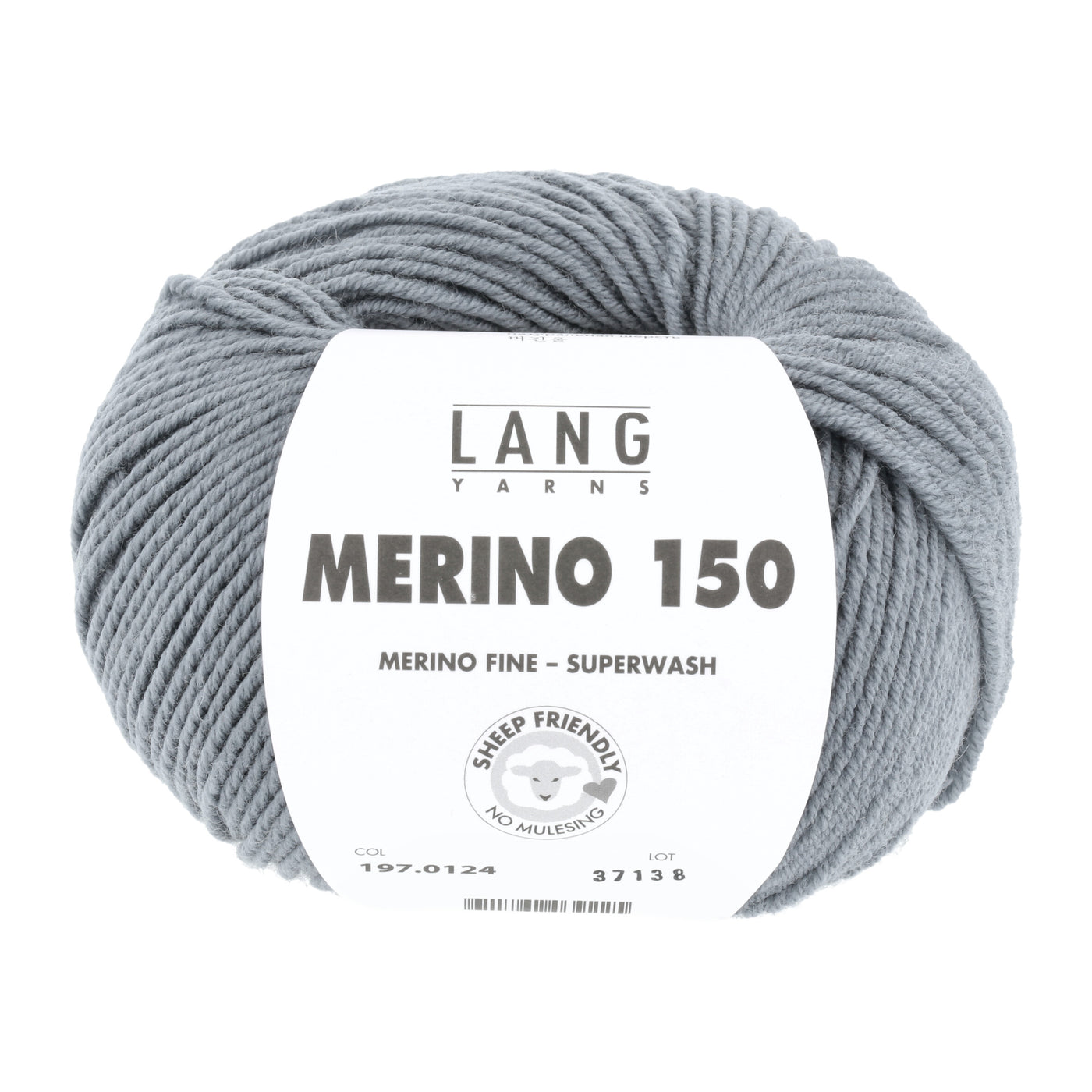 Lang Yarns Merino 150 muisgrijs 124