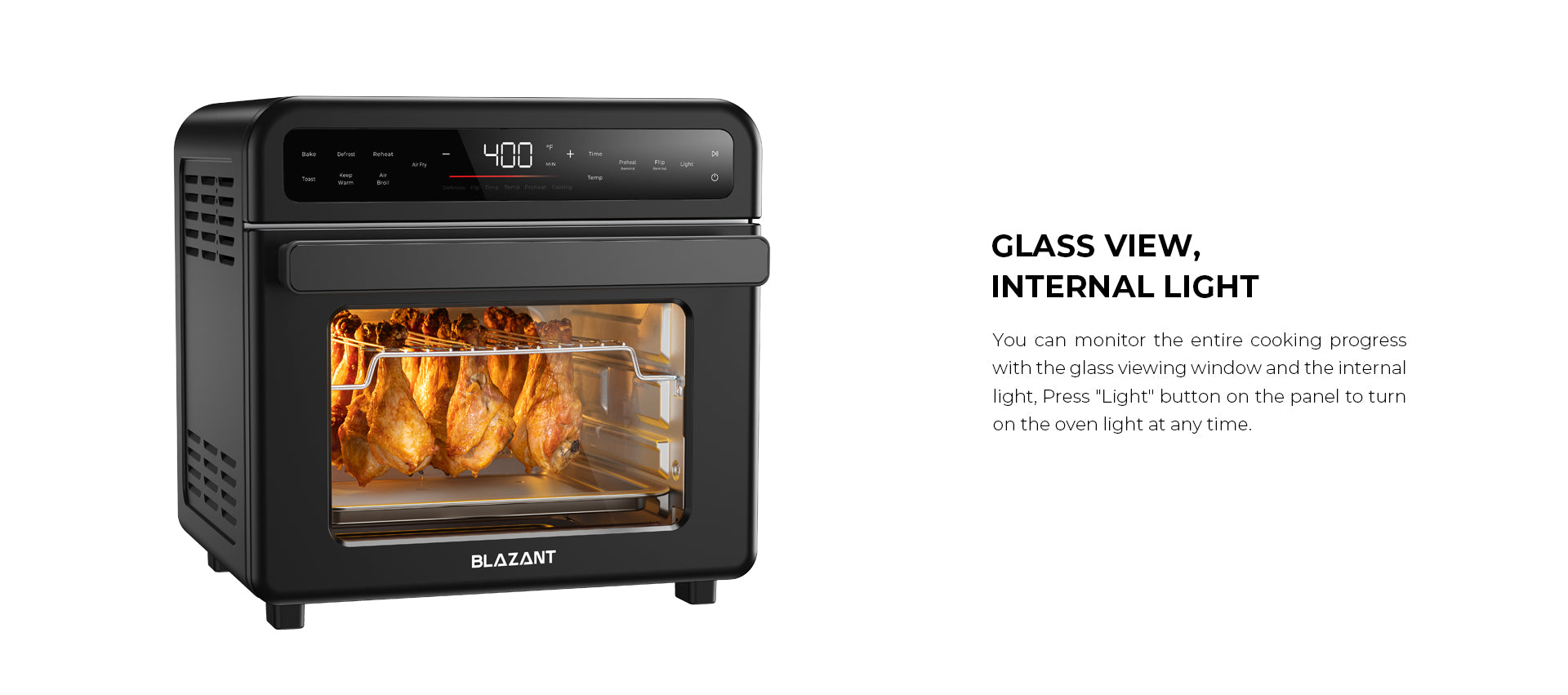 BLAZANT T12 Air Fryer Toaster Oven Combo,20Qt Airfryer Countertop