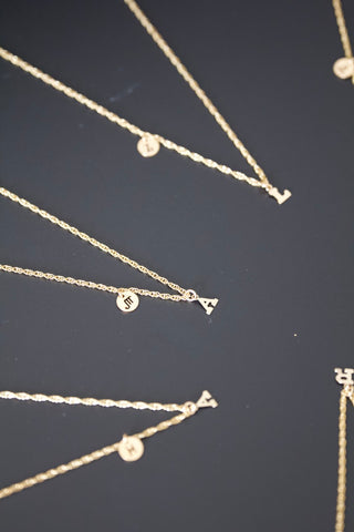 Gold Filled Zodiac Initial Necklace