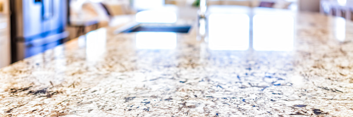 clean granite countertop