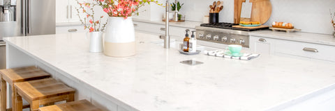 clean quartz countertop