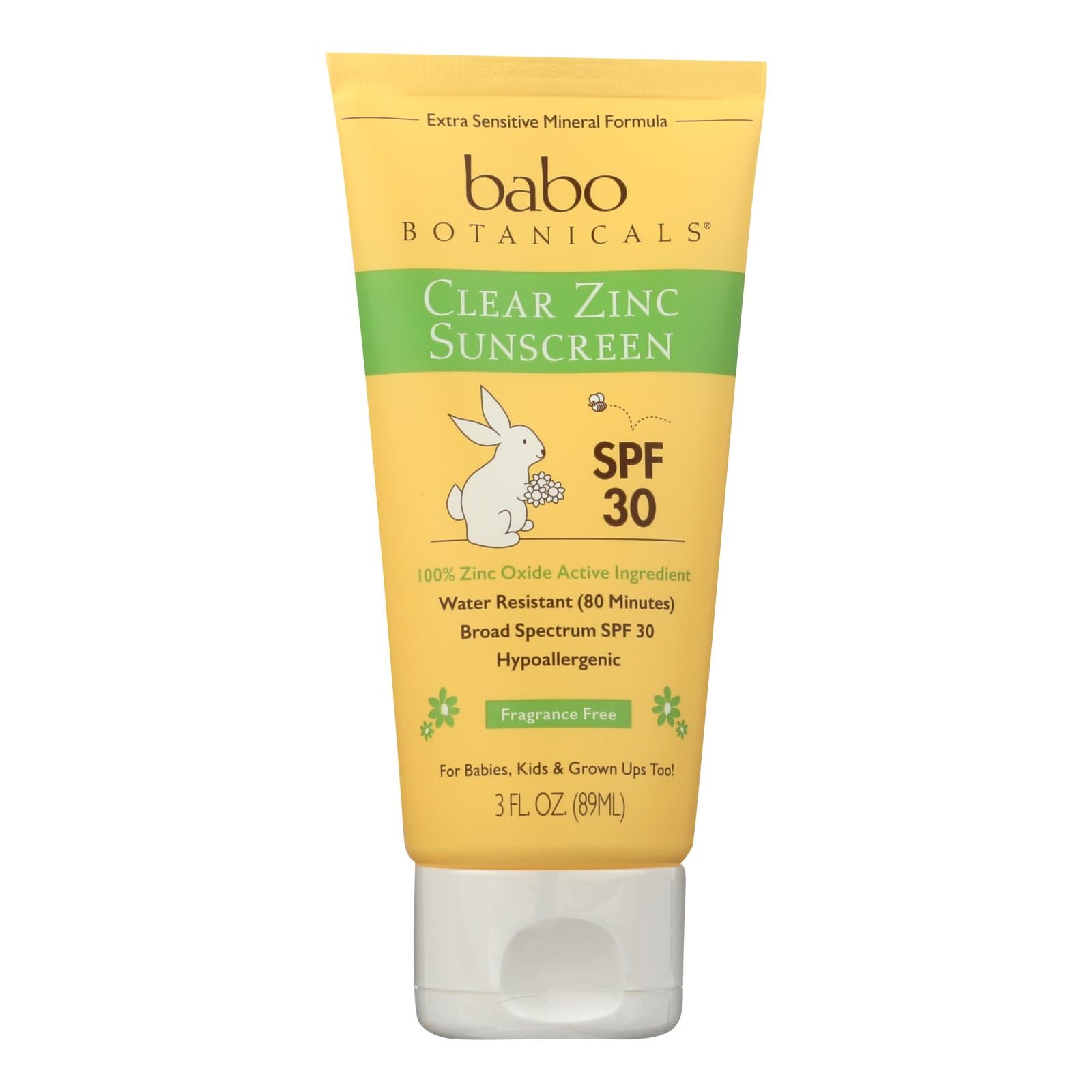 Babo Botanicals - Sunscreen - Clear Zinc Unscented Spf 30 - 3 Oz –  Medici Supply Co.