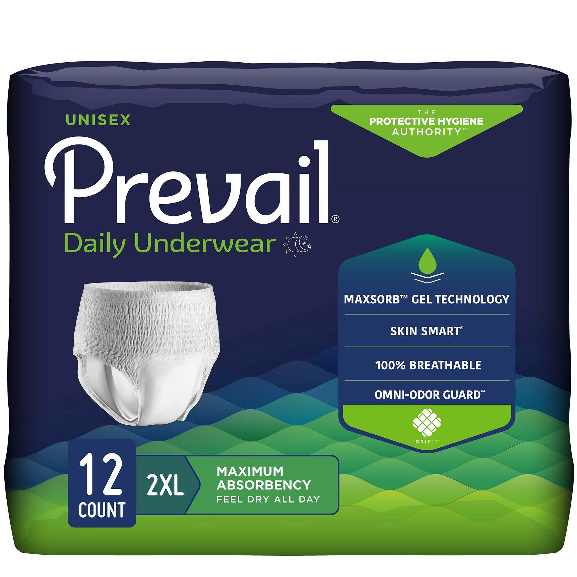 Prevail® Daily Underwear Maximum Absorbent Underwear, Extra Extra Large 579584