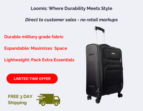 Compact Lightweight Carry-On and checkin luggage with Full Interior Lining and Accessory Pockets