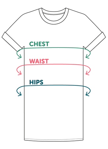 t-shirt dress measurement for around the garment