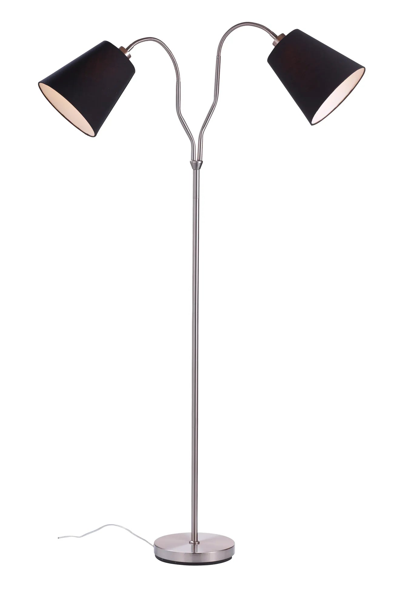 Läs mer om Modena Golvlampa Stål/Svart