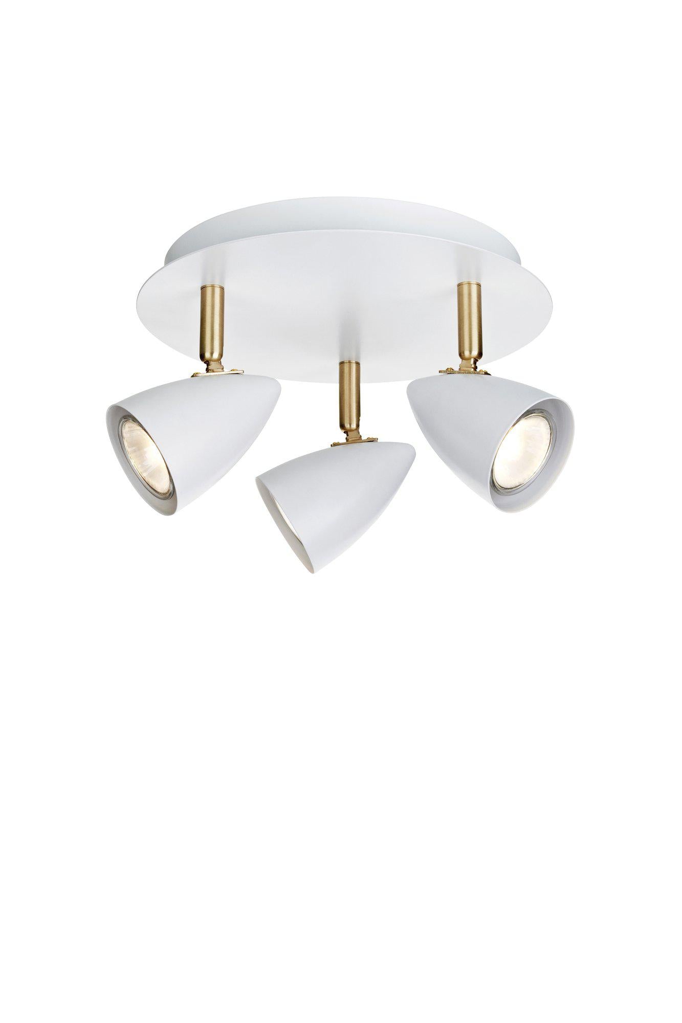 dev.markslojd Ciro Ceiling Spot White/Brass Round