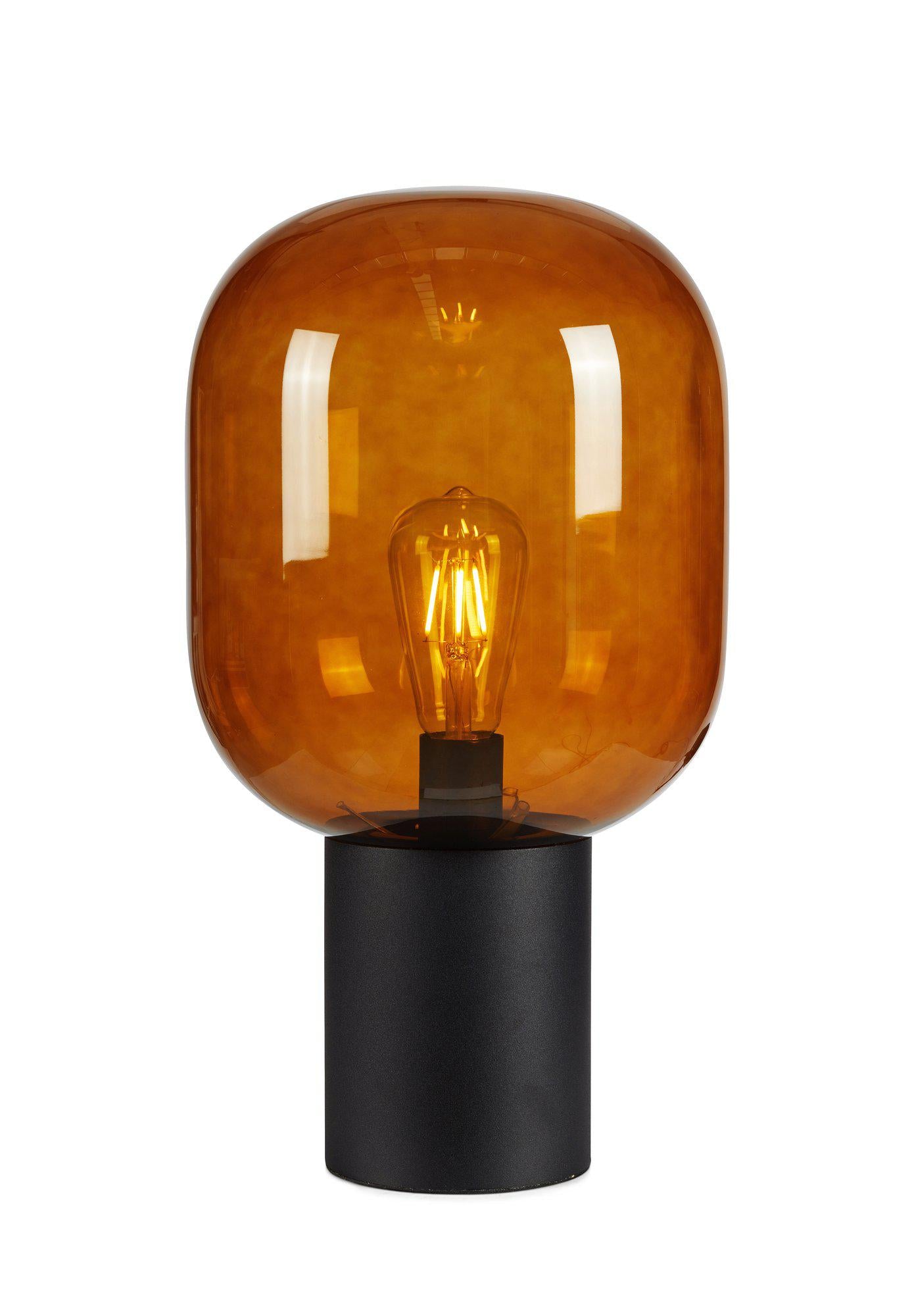 dev.markslojd Brooklyn Table Lamp Black/Brown 44 cm