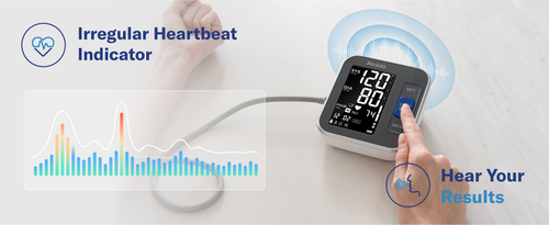 Alcedo Blood Pressure Monitor for Home Use, Automatic Digital BP Machine  with Large Cuff for Upper Arm, LCD Screen, 2x120 Memory, Talking Function