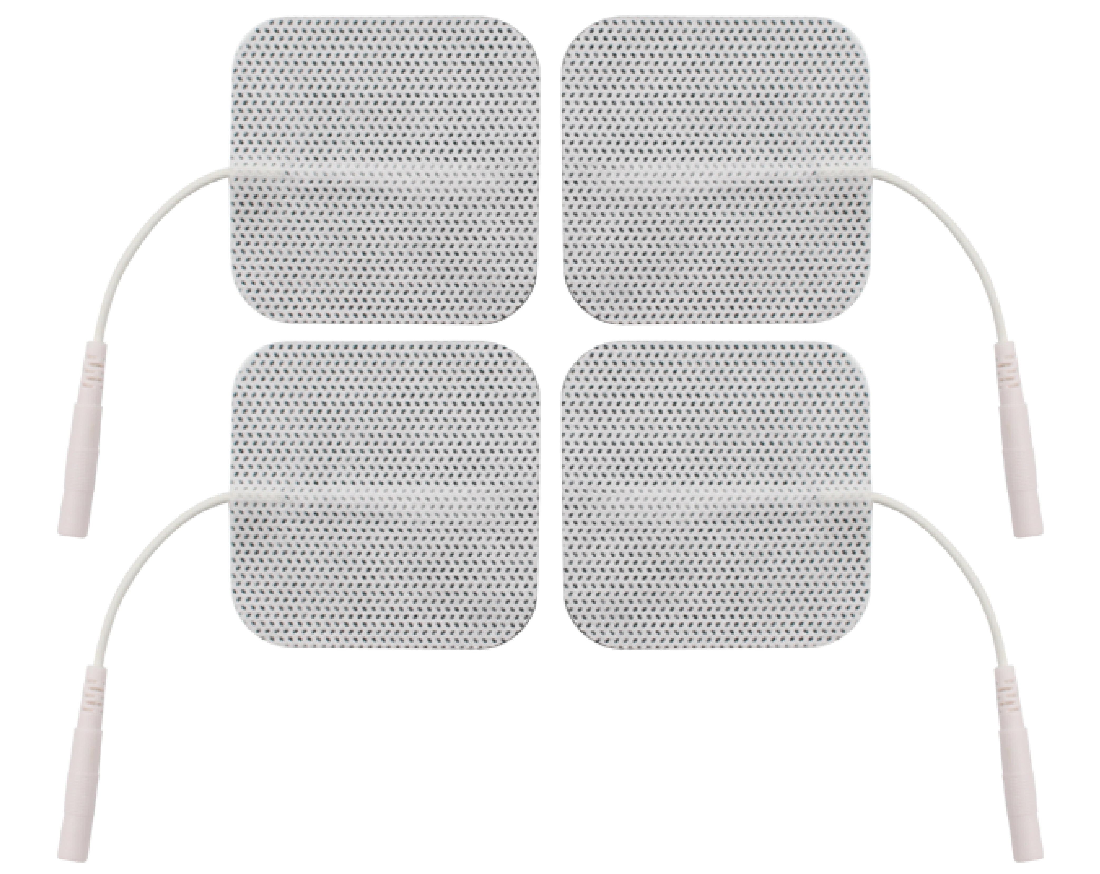 TENS Electrodes - Wired 2x2 Replacement Pads for TENS Units - 8 TENS Unit  Electrodes - 2x2 Wired TENS Unit Pads- Discount TENS Brand