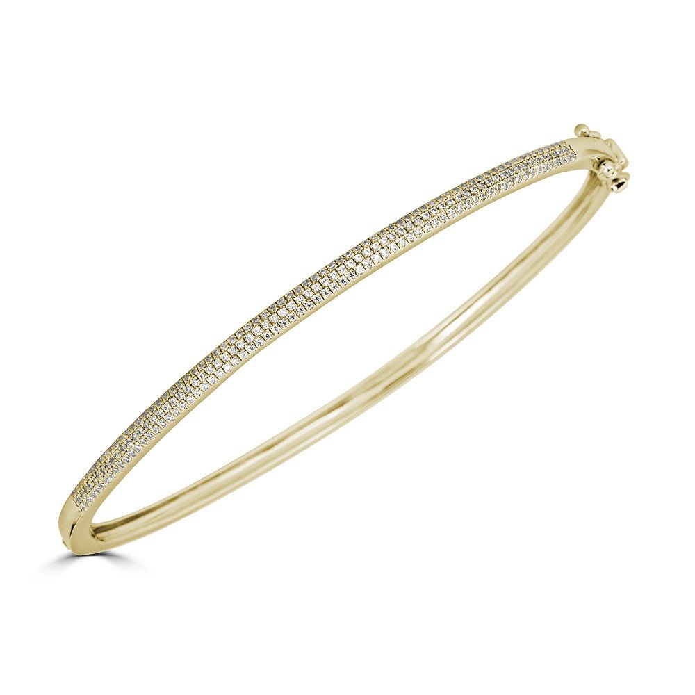 14Kt Yellow Diamond Bangle Bracelet 001-170-04279 Athens | Tena's Fine  Diamonds and Jewelry | Athens, GA