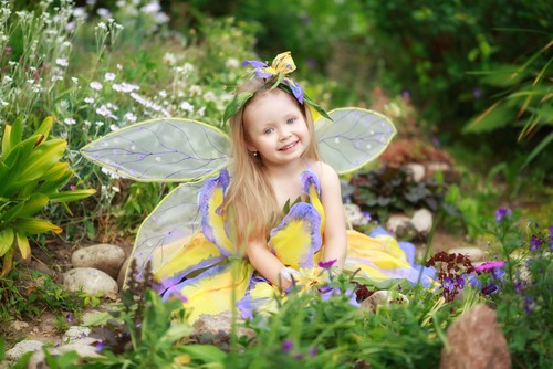 Little girl in fairy costume.