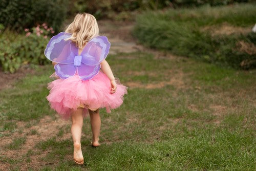 Little Girl in Pink and Purple fairy costume