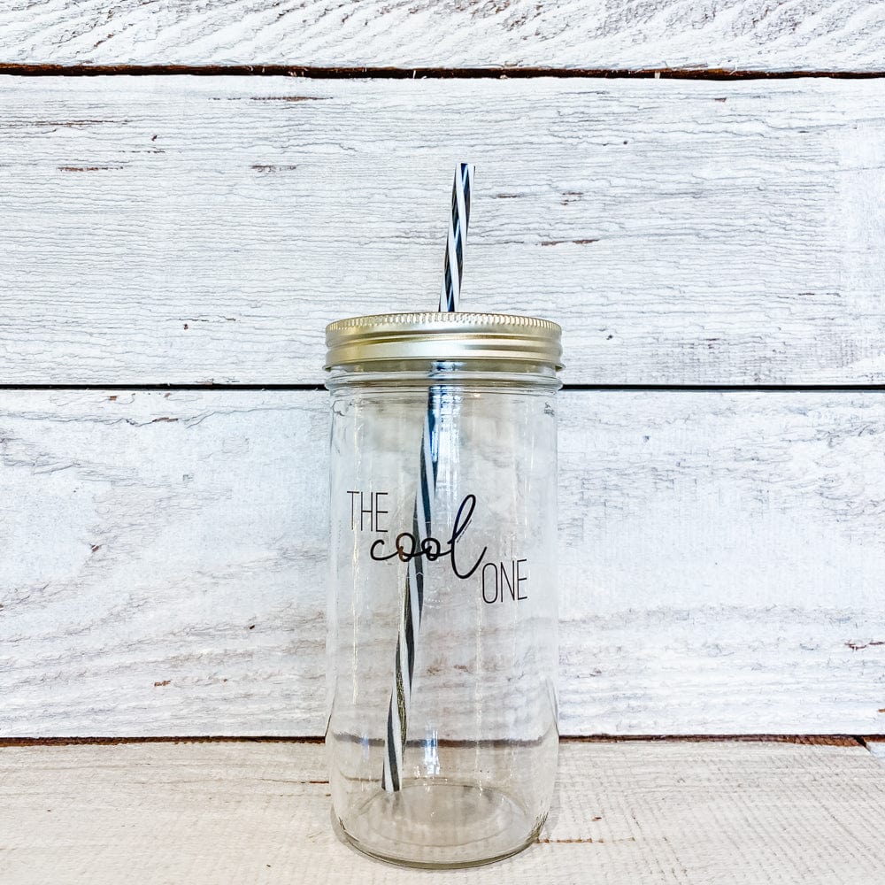 The Boujee One (Script) Mason Jar Tumbler - Mason Jar Merchant