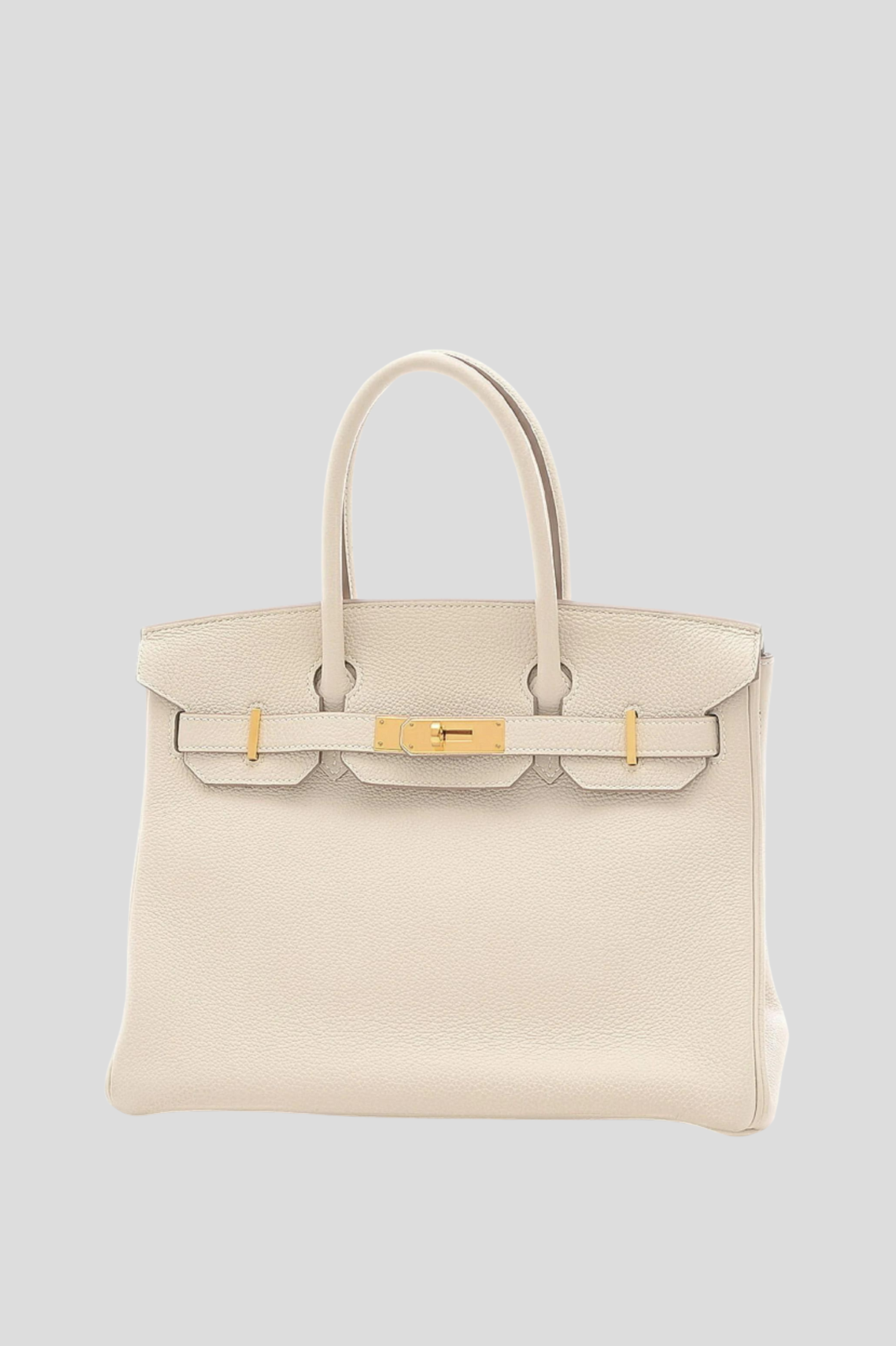 Hermes Parchemin Cream Swift Leather Birkin 30 Tote Bag