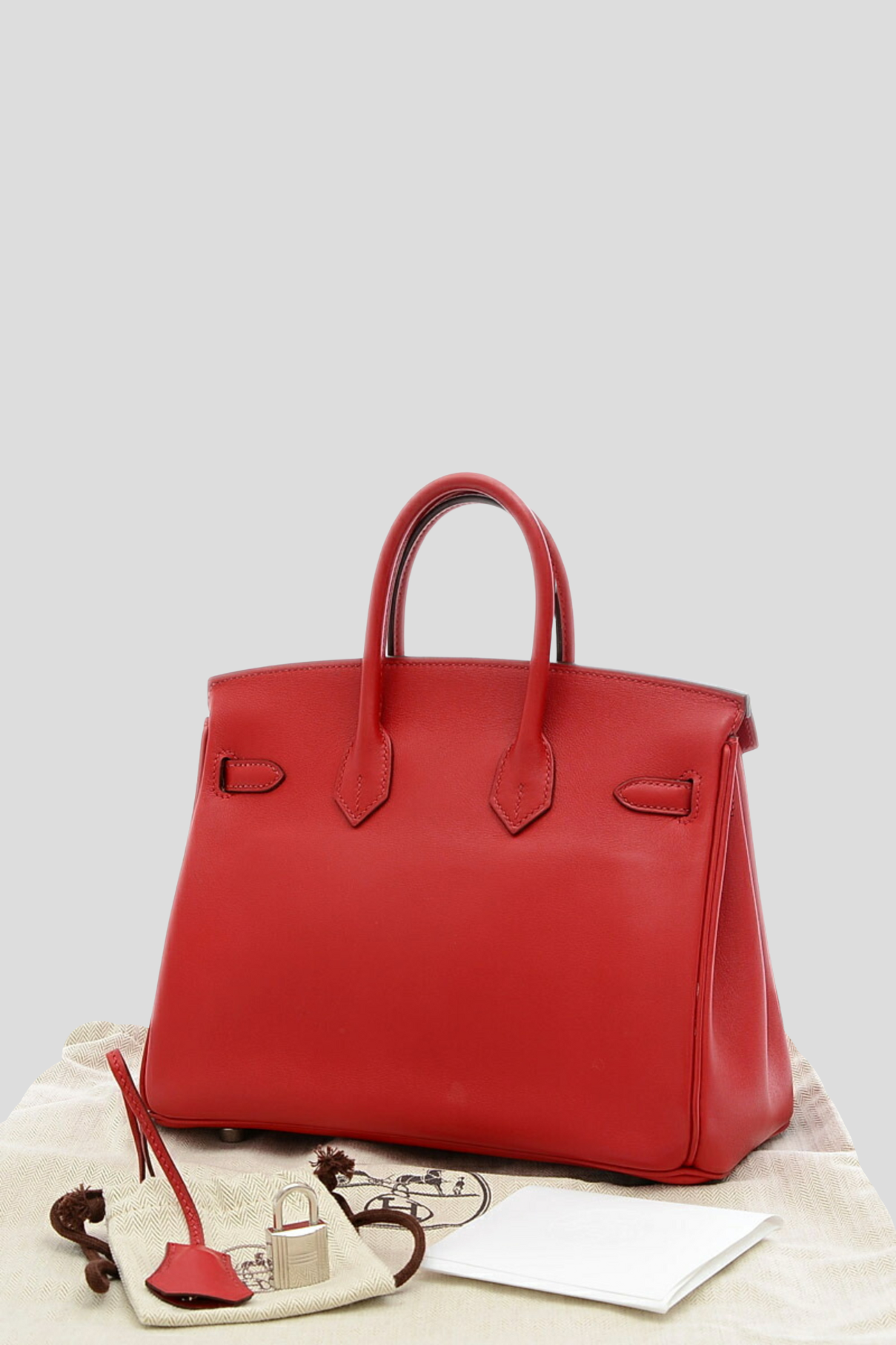 Hermes Birkin 25 Vermillion swift leather PHW, Luxury, Bags & Wallets on  Carousell