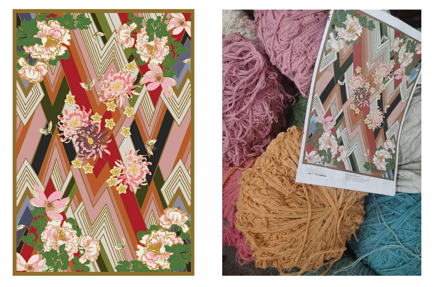 Wendy Morrison Shanghai Blossom Hand Tufted Rug, 5' x 8