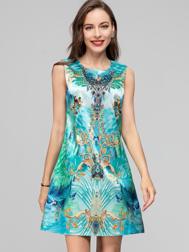 Turquoise Mini Dress – OPARI