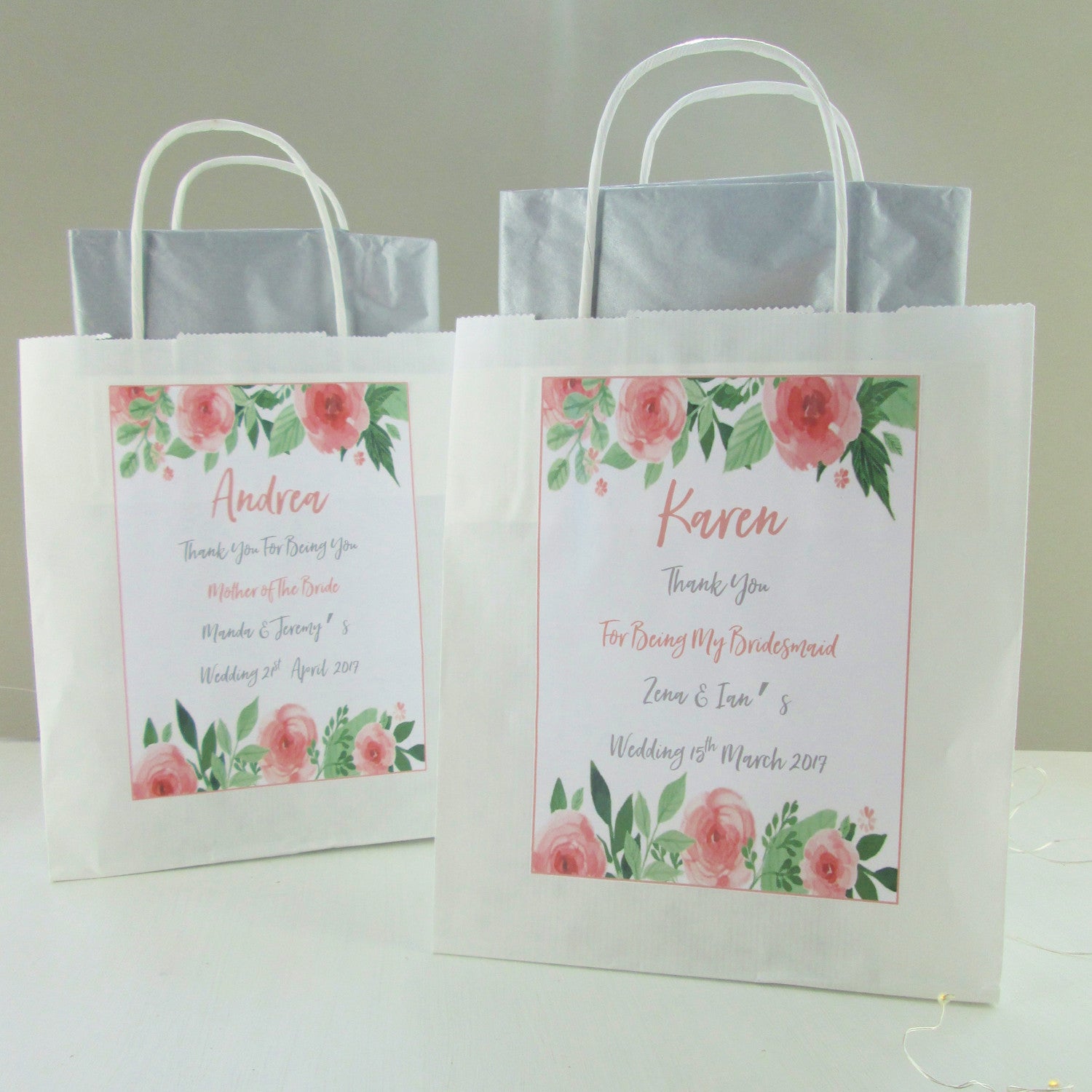 personalised wedding bags